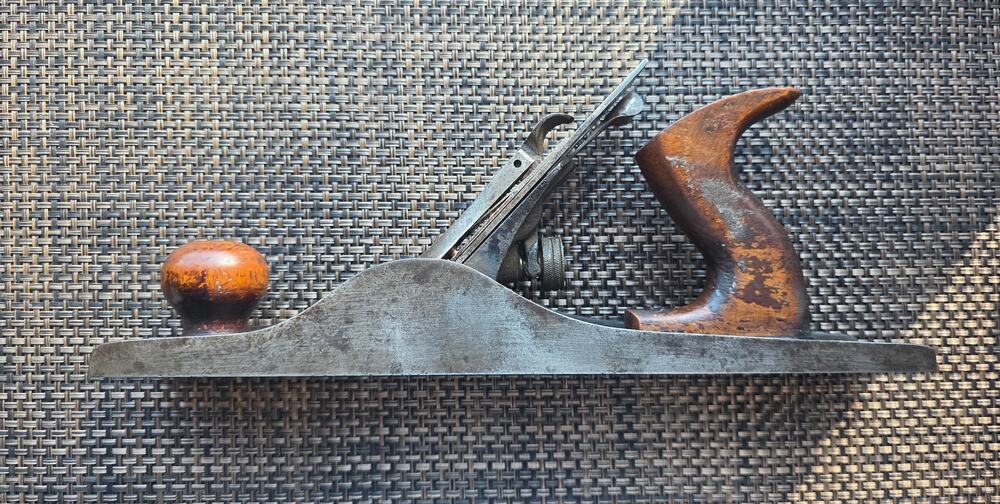 Antique Pilot USA wood bench plane by consolidated tool works inc. 13.5 inch